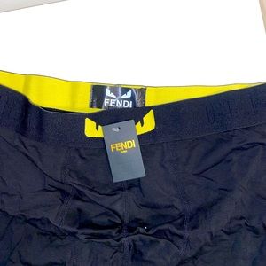 Mens fendi boxer briefs Sz XXL euro cut black 5pc w/box